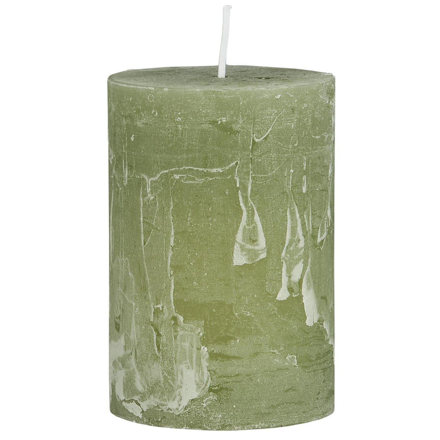 Ib Laursen Rustiklys - Green Tea ( H: 10 cm, Ø: 6,8 cm)