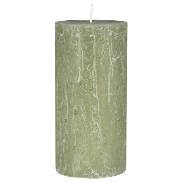 Ib Laursen Rustiklys - Green Tea (H:14 cm, Ø: 6,8 cm)