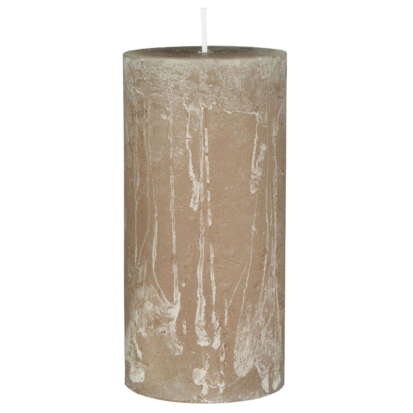 Ib Laursen Rustiklys - Hør (H:14 cm, Ø: 6,8 cm)