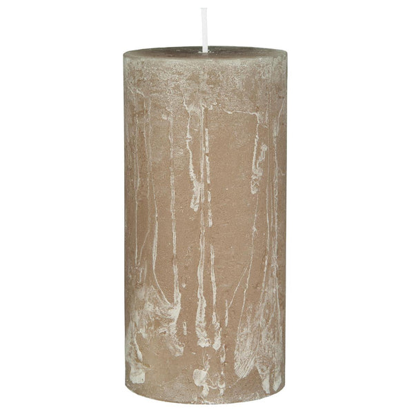 Ib Laursen Rustiklys - Hør (H:14 cm, Ø: 6,8 cm)