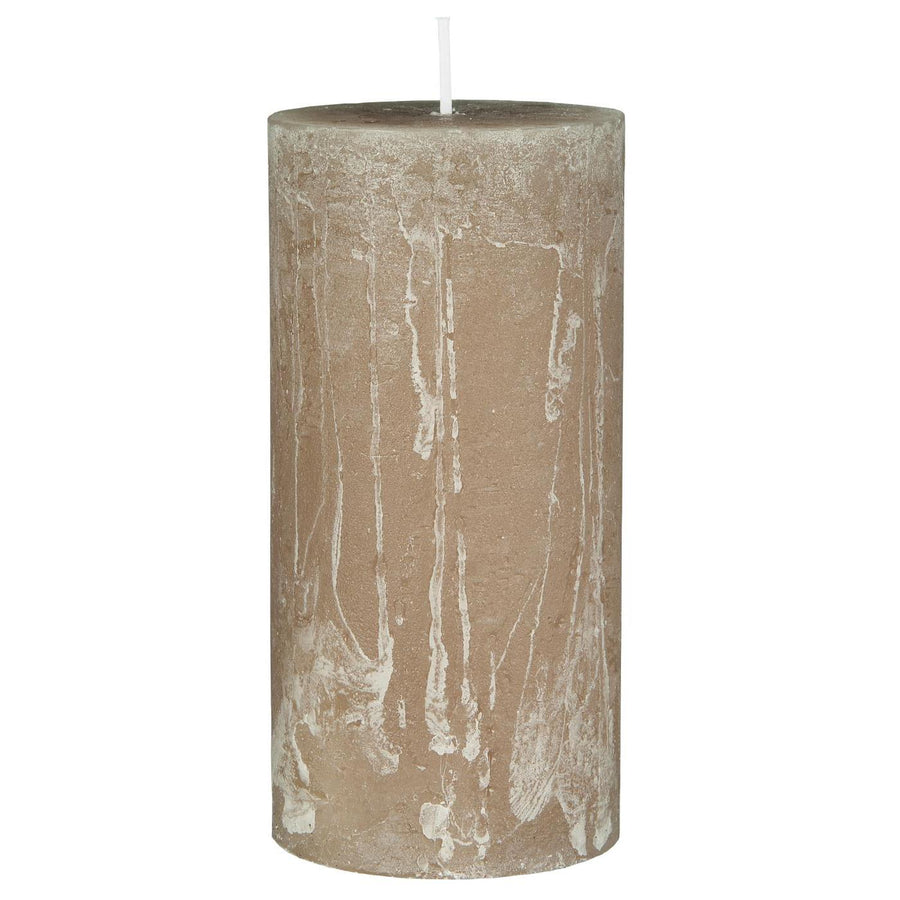 Ib Laursen Rustiklys - Hør (H:14 cm, Ø: 6,8 cm)