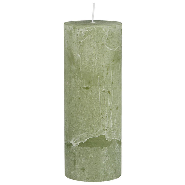 Ib Laursen Rustiklys - Green Tea ( H: 18 cm, Ø: 6,8 cm)