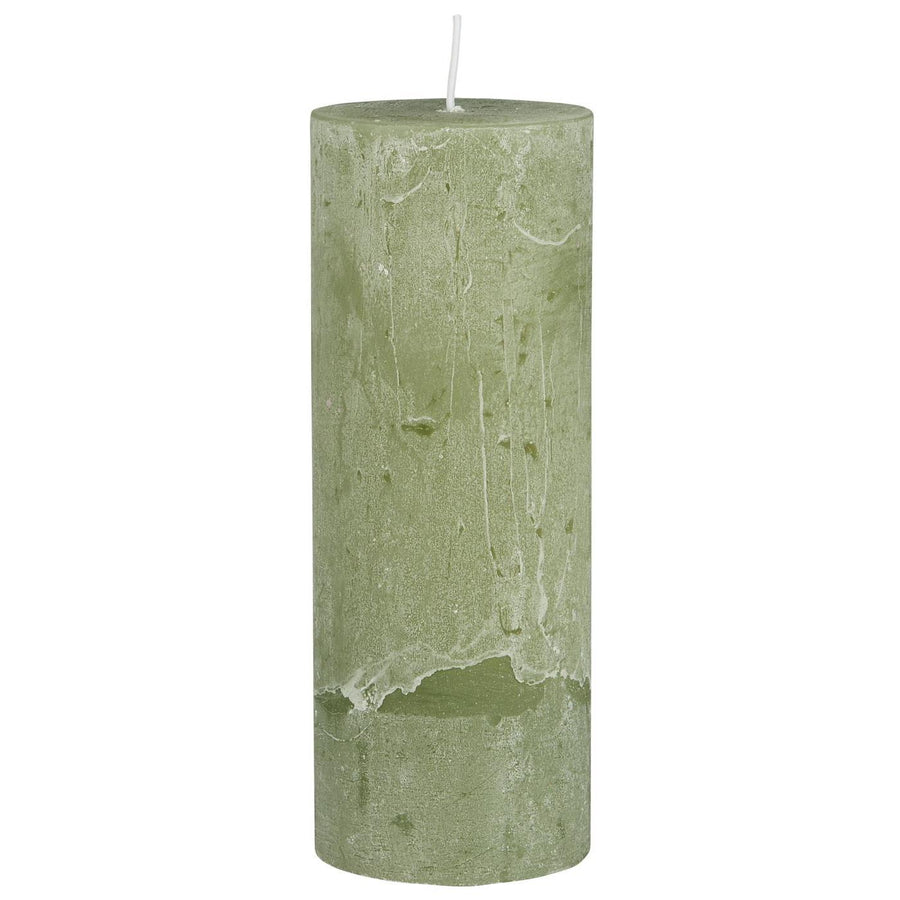 Ib Laursen Rustiklys - Green Tea ( H: 18 cm, Ø: 6,8 cm)