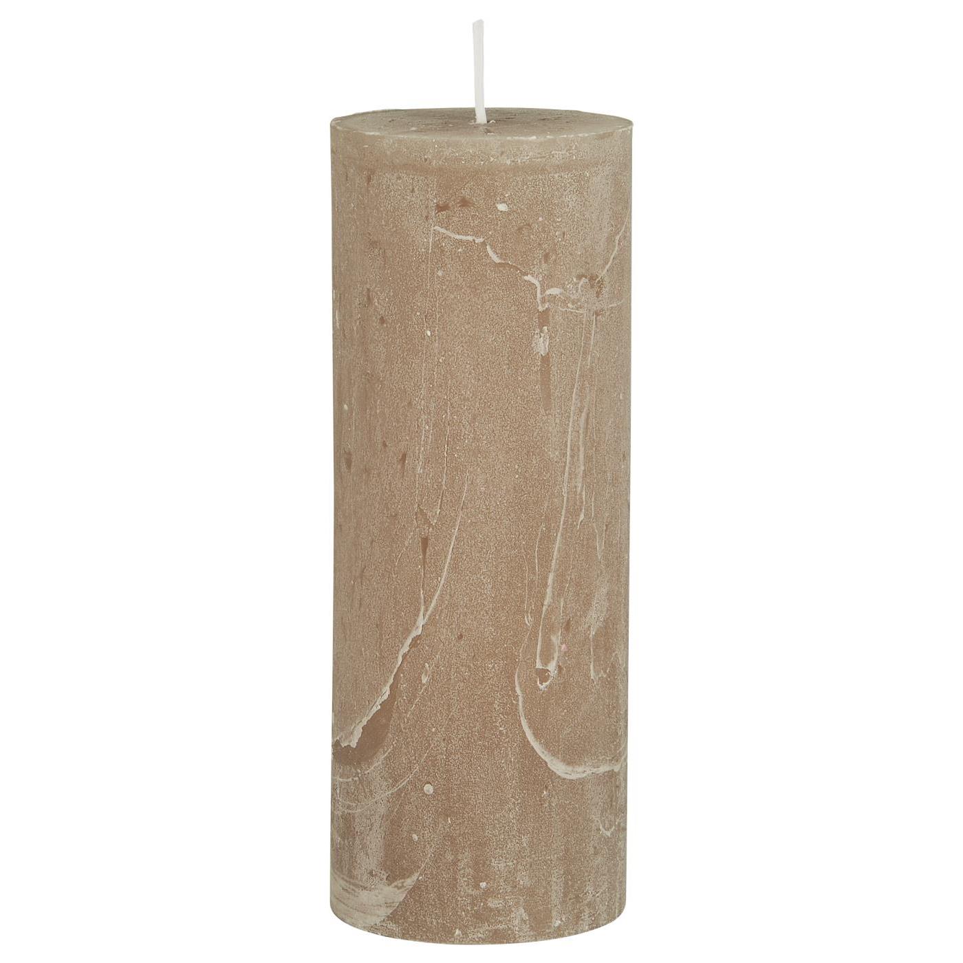 Ib Laursen Rustiklys - Hør (H:18 cm, Ø: 6,8 cm)