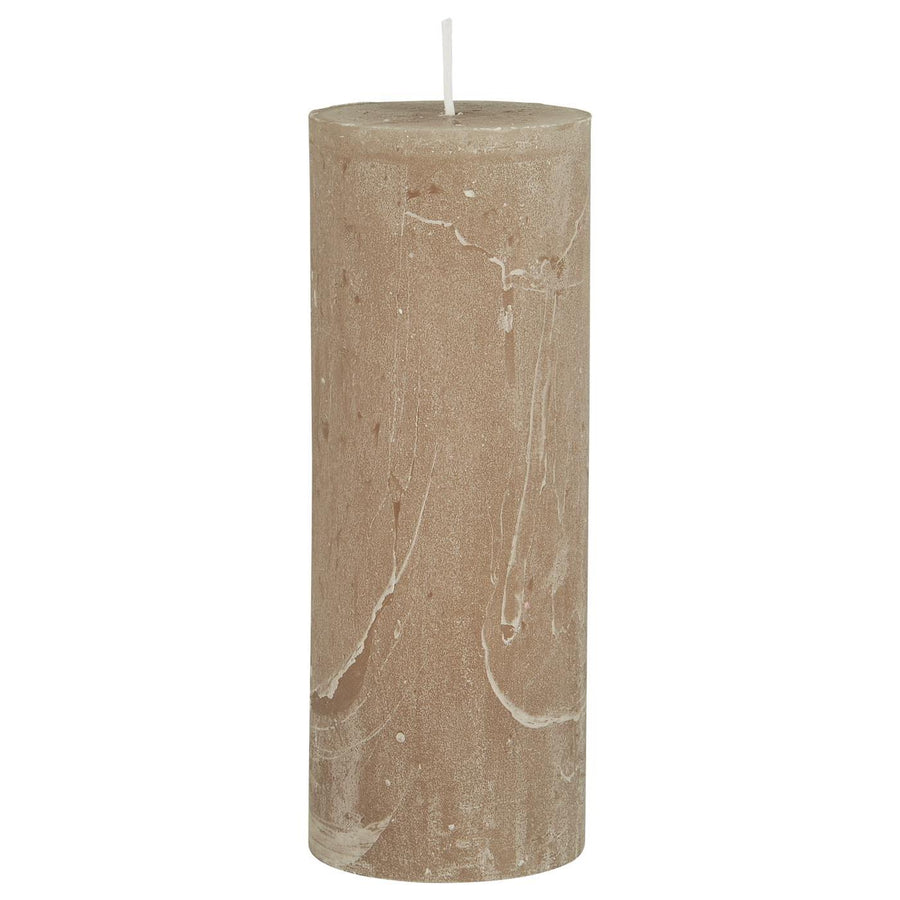 Ib Laursen Rustiklys - Hør (H:18 cm, Ø: 6,8 cm)