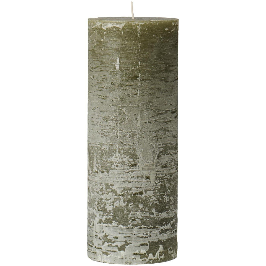 Ib Laursen Rustiklys - Olivegrøn (H: 25 cm, Ø 9,6 cm)