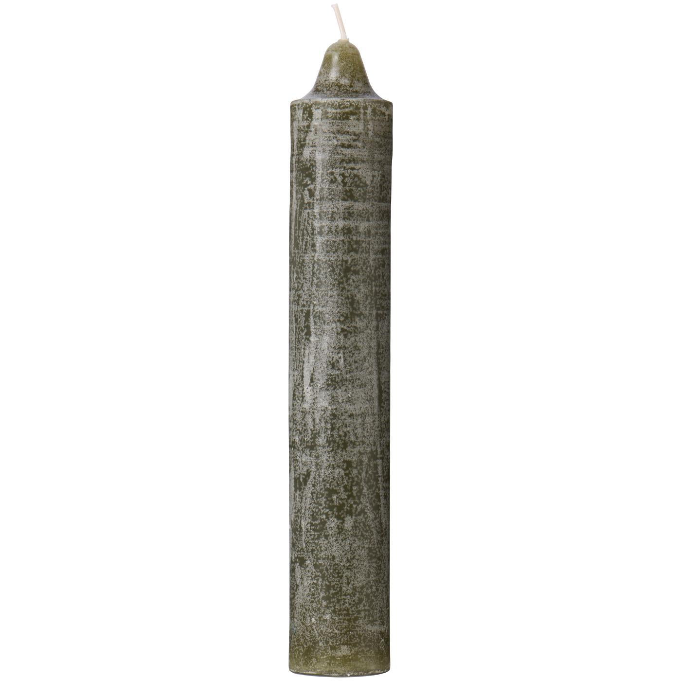 Ib Laursen Rustiklys - Olivengrøn (H:23 cm, Ø: 3,8 cm)