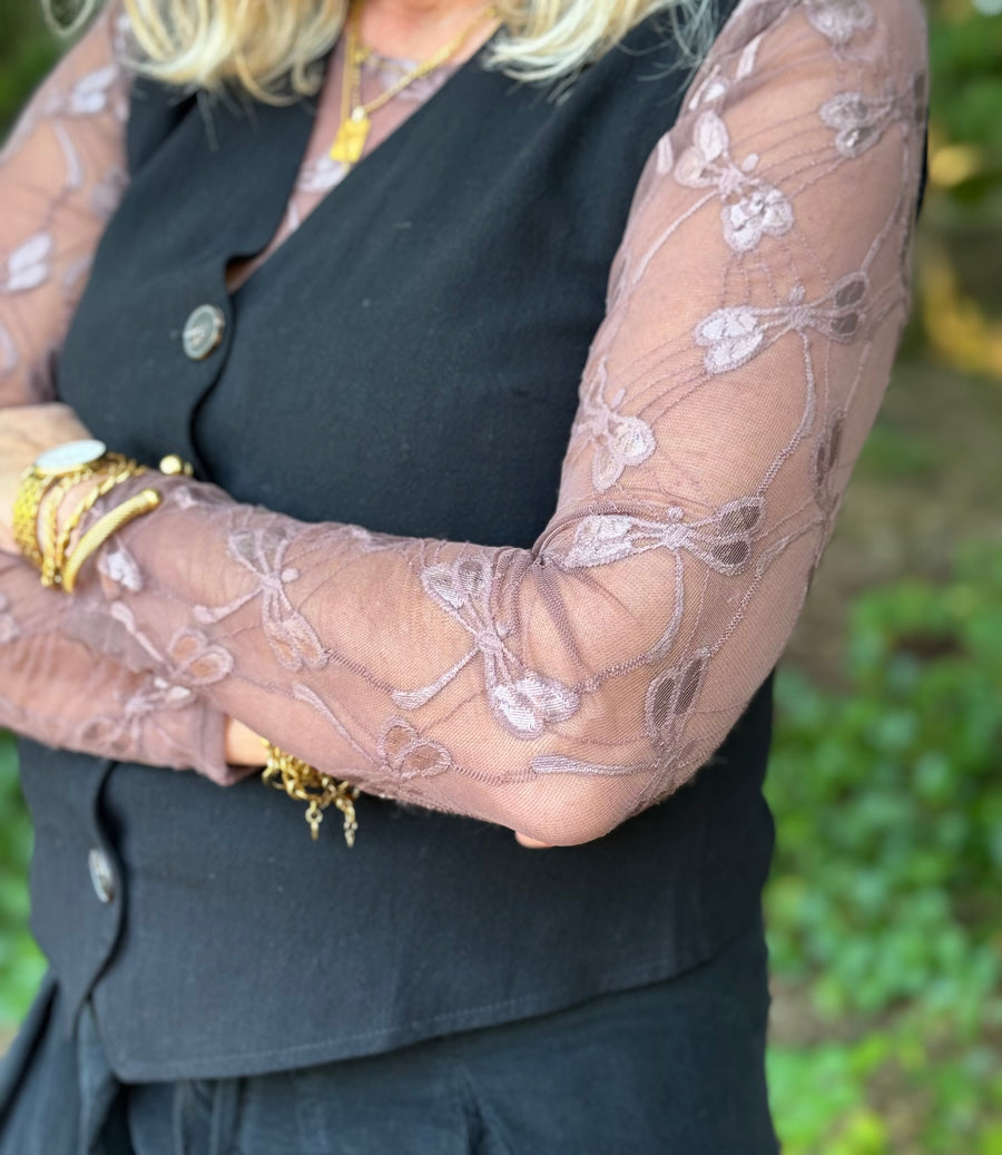 Isay Pearl Waistcoat - Black