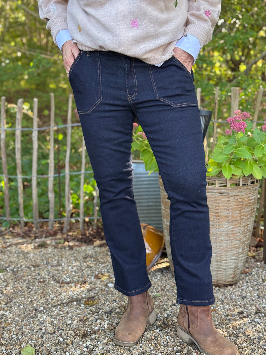 Isay Como Flare Jeans - Unwashed Denim