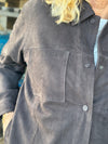 Kaffe Rachel Suede Shirt - Black Coffee