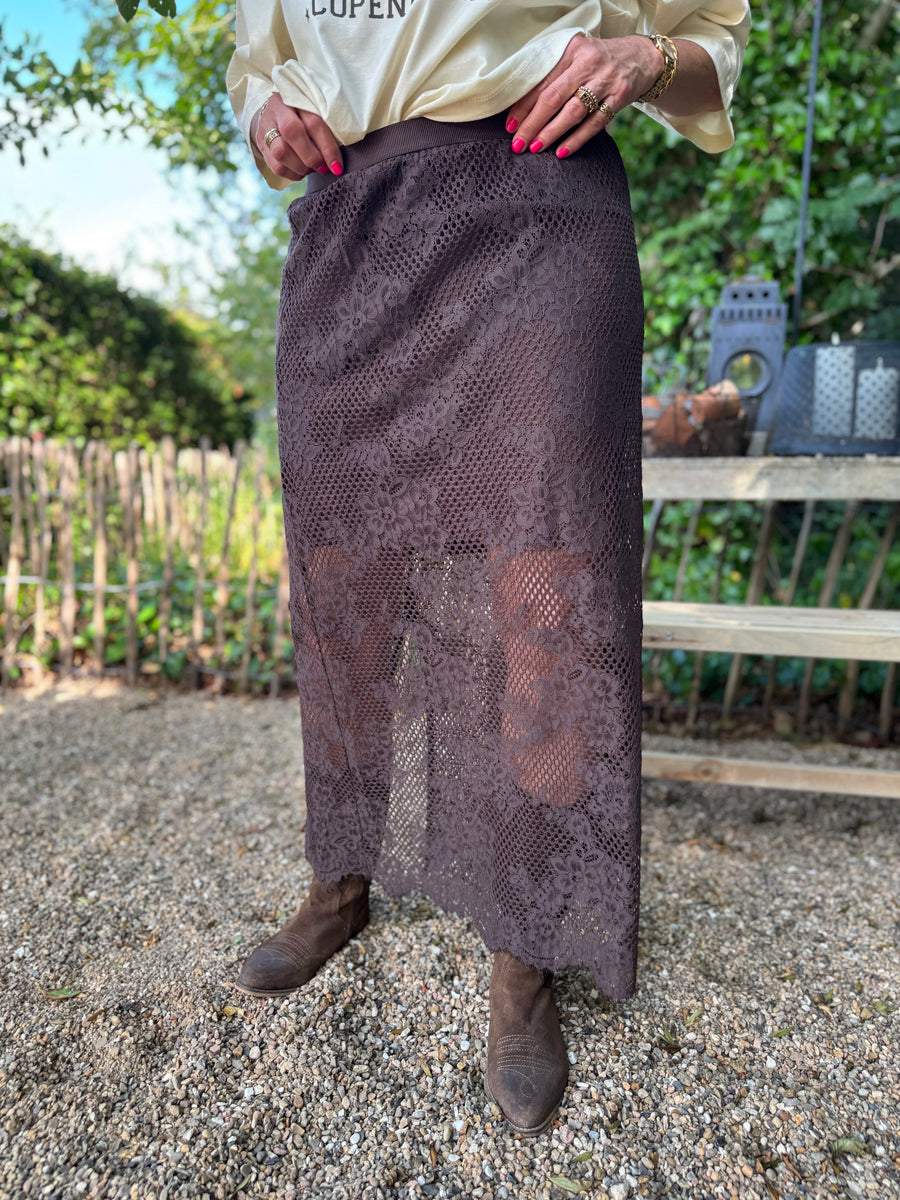 Kaffe Cornelia Skirt - Coffee Bean