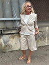 Cream Gia Short Blazer - Feather Grey