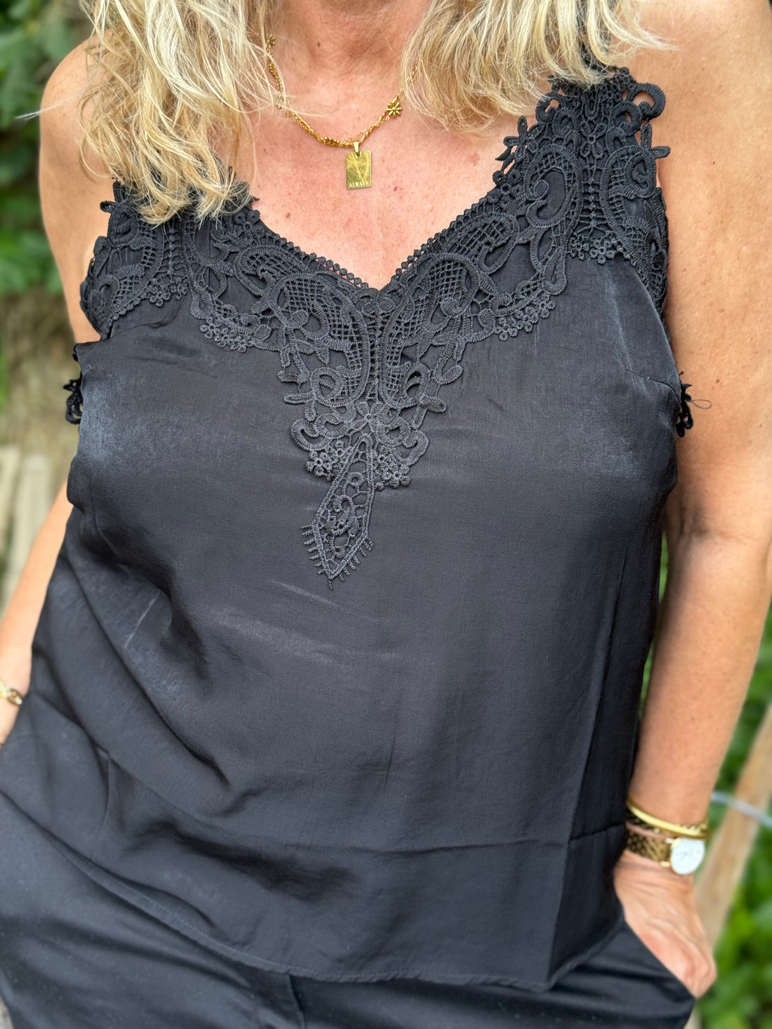 Cream Anna Top - Sort