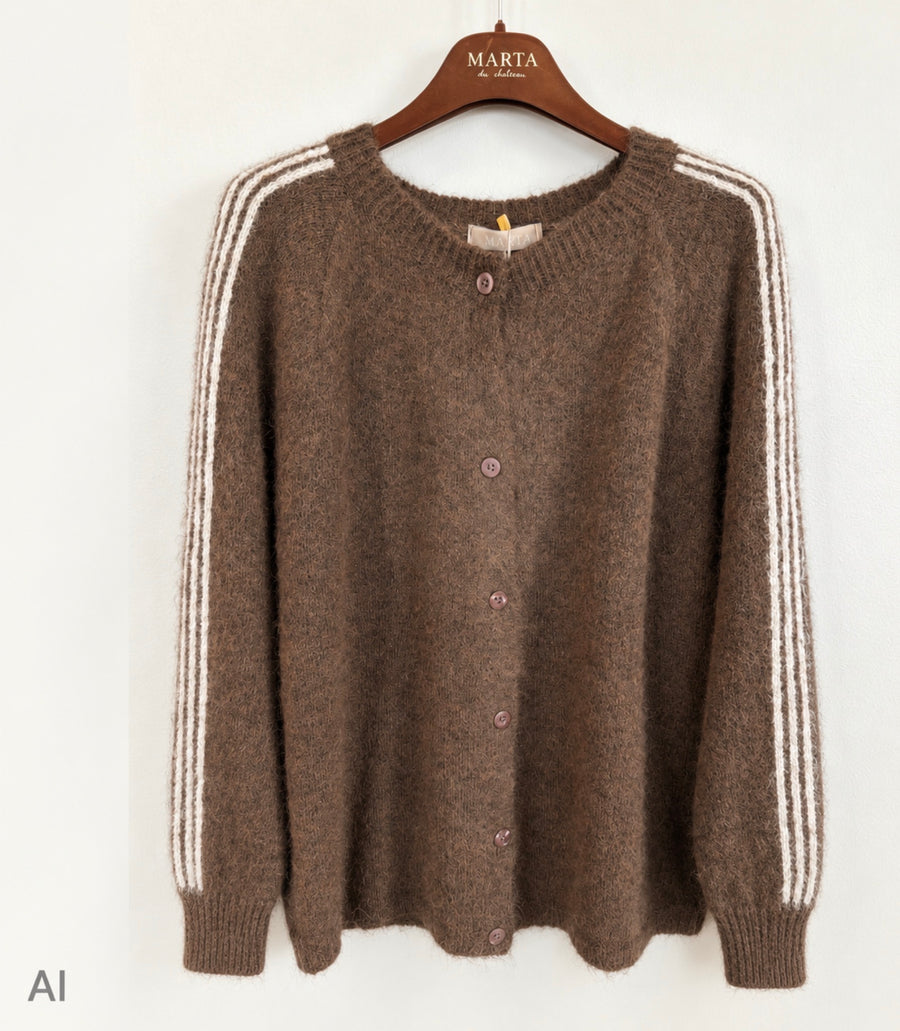 Marta du château Vellie Knit Cardigan - Moro/Fango