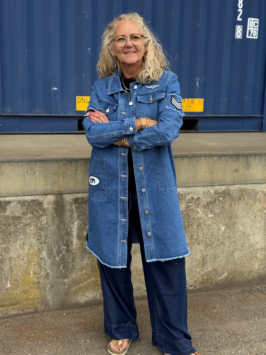 Costa Mani Foxy Denim Long Jacket