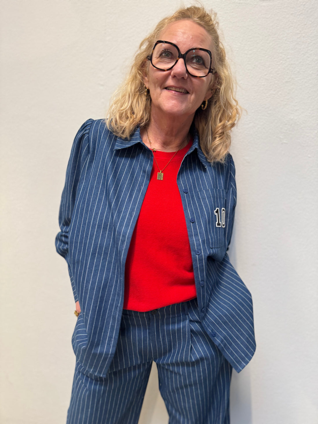 Cream Sillar Knit Pullover - High Risk Red