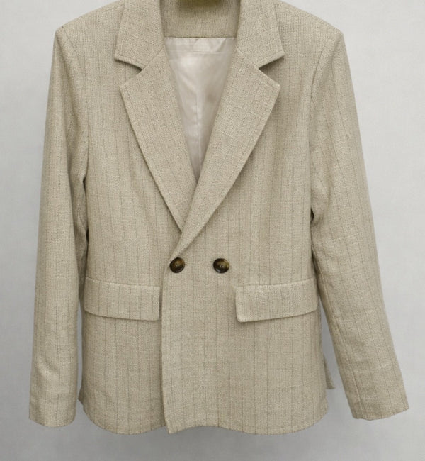 Marta du château Marissa Blazer - Beige Stripe