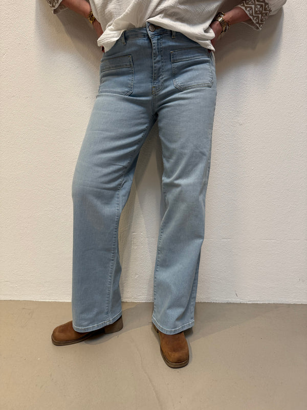 Isay Bologna Wide Jeans - Light Denim