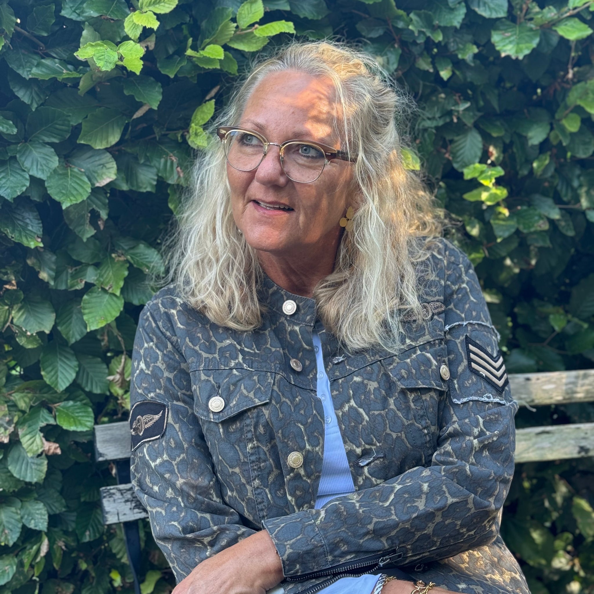 Costa Mani Foxy Leopard Jacket - Grey Leo