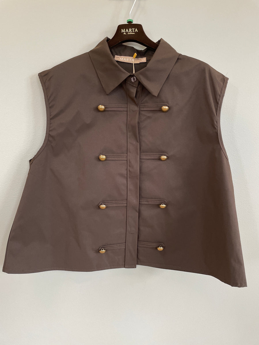 Marta du château Savella Vest - Dark Brown