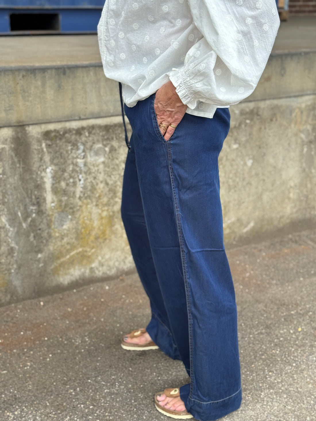 Nümph Miami Pants - Dark Blue Denim