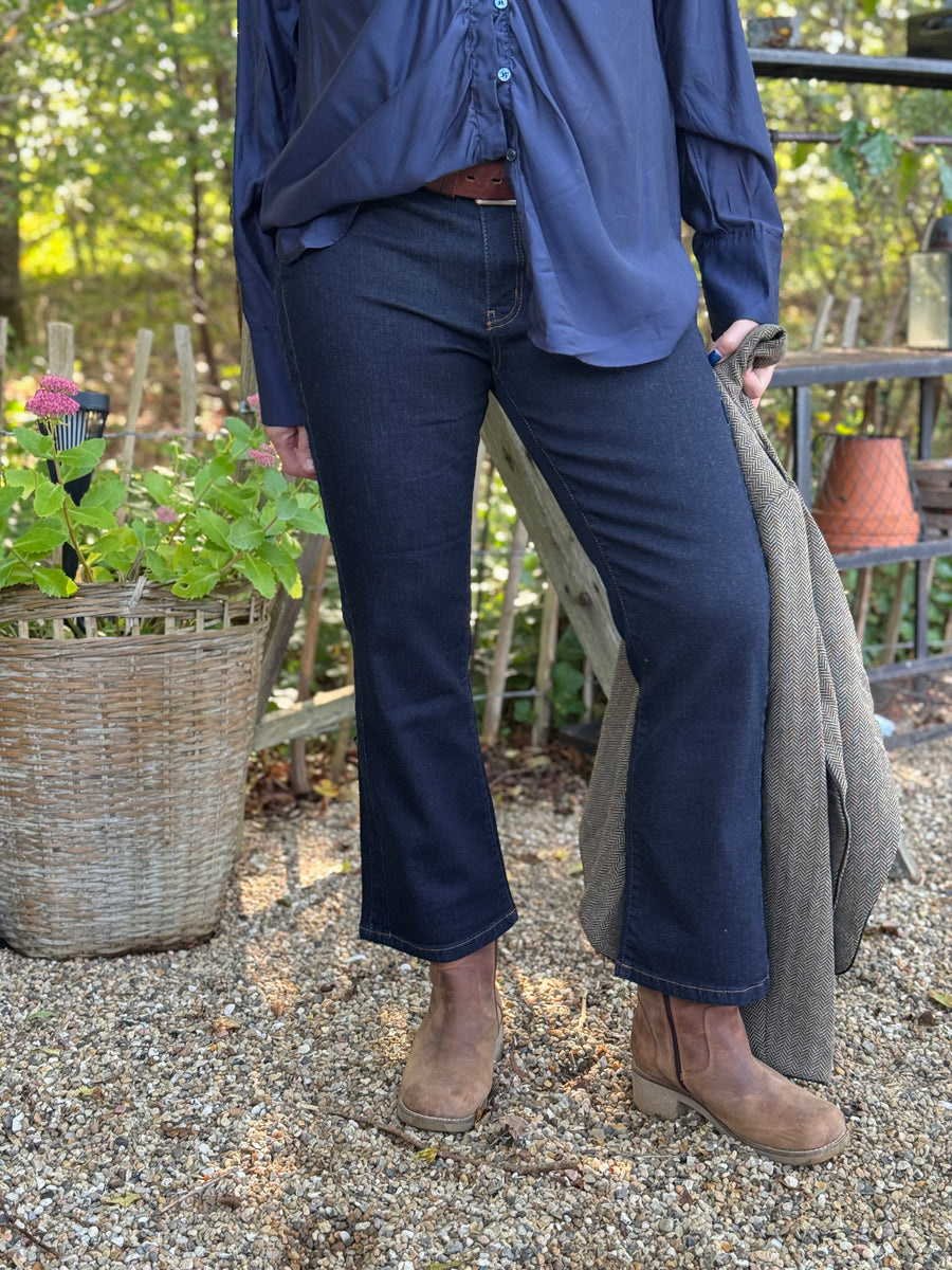 Isay Como Button Jeans - Unwashed Denim