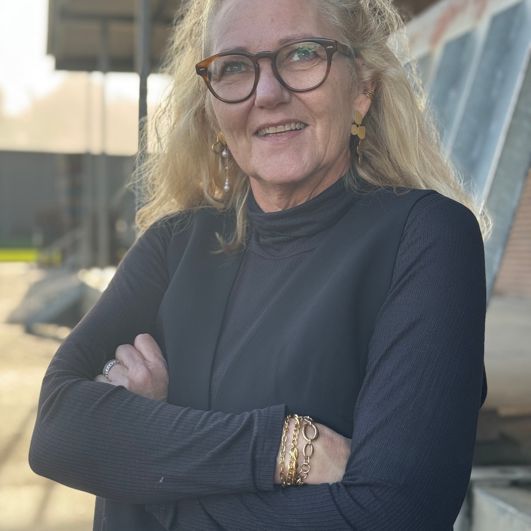 Cream Kalliope Turtleneck Jersey Blouse - Pitch Black