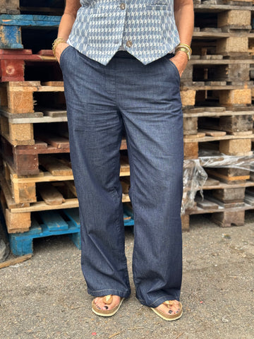 Isay Diva Loose Pant - Dark Denim