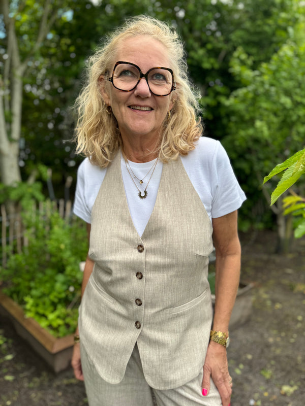 Kaffe Omila Waistcoat - Feather Grey Melange
