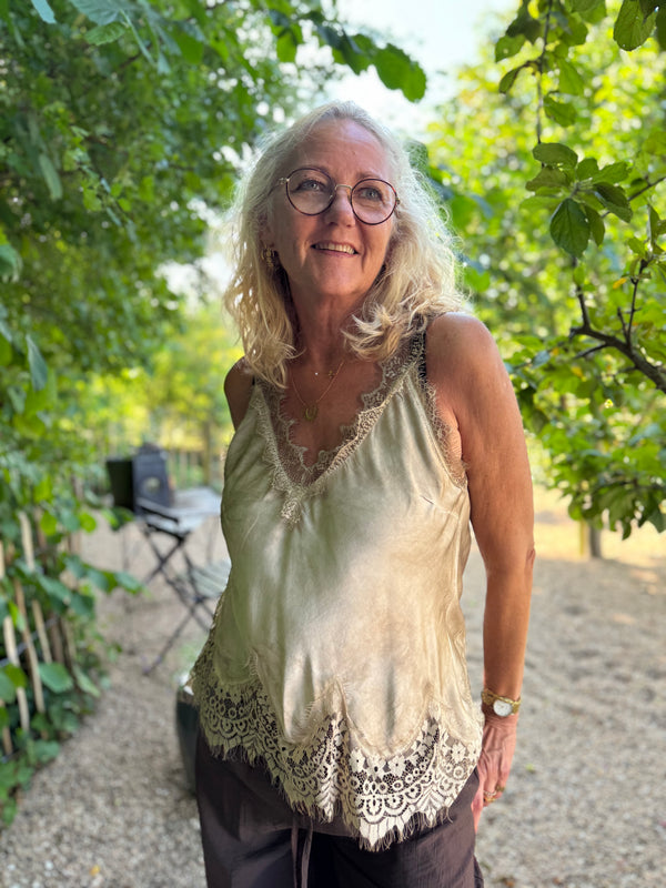 Costa Mani Mila Lace Top - Golden Sand