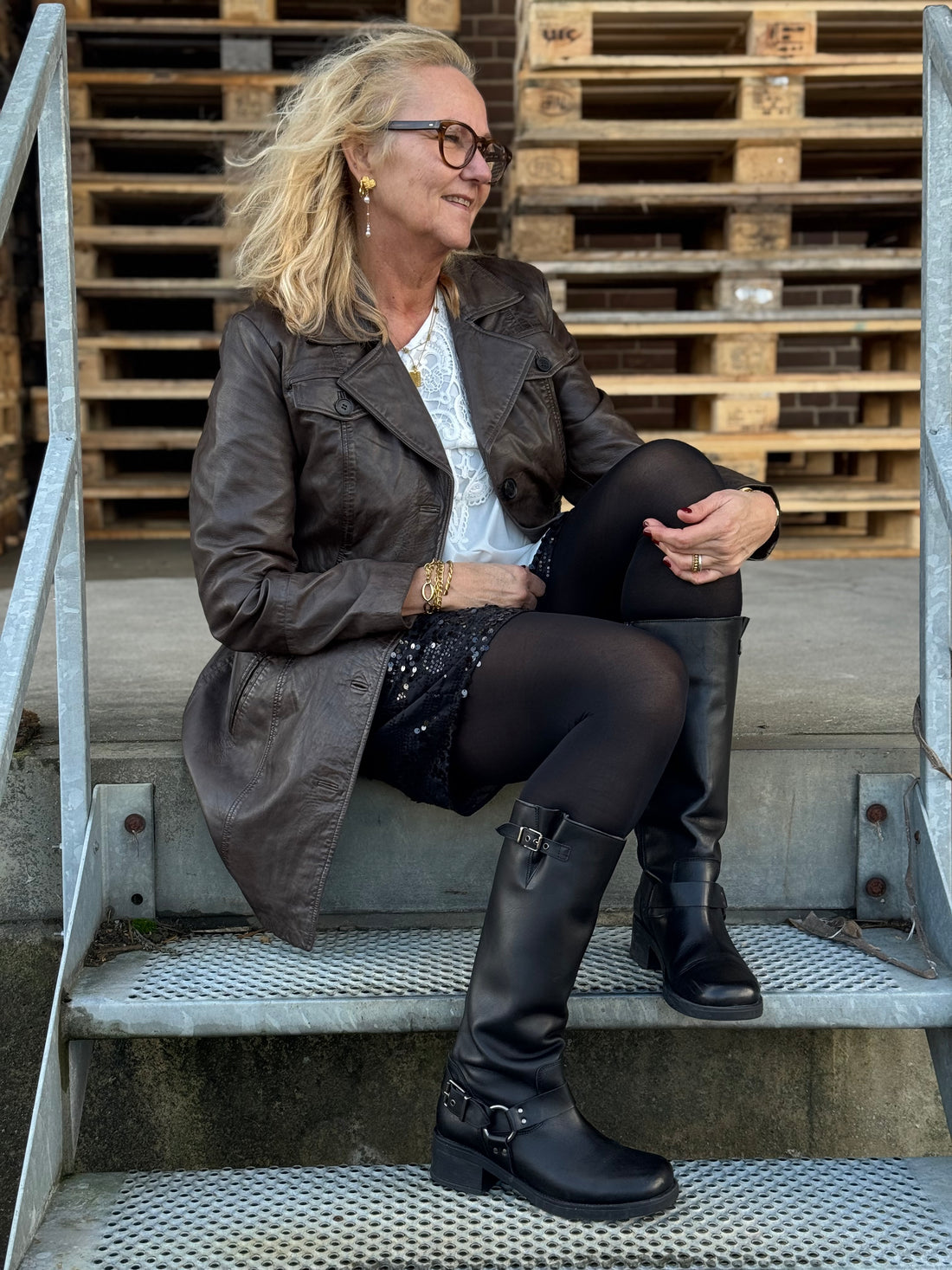 NOTYZ Jakke med knapper - Almond Brown