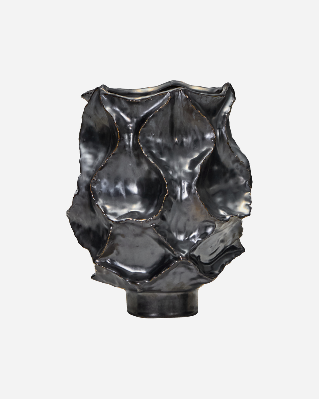 House Doctor Waves Vase - Antique Metallic