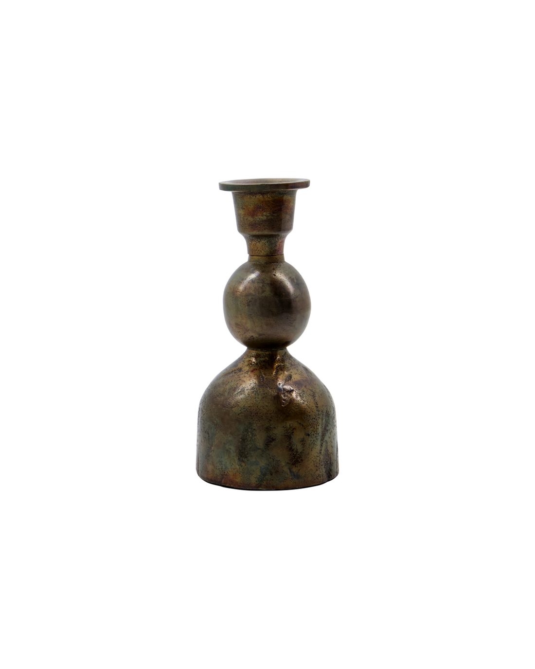 House Doctor Cast Candle Stand - Antique Brass, Lille