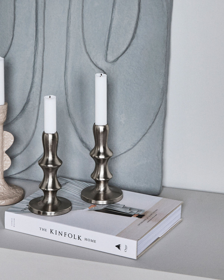 House Doctor Reese Candle Stand - Silver finish