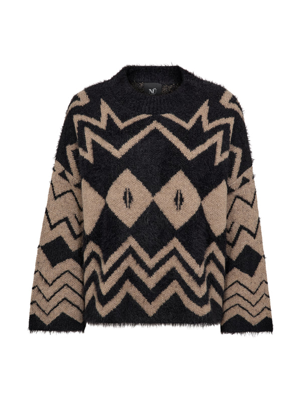 Nü Denmark Fiora Blouse Knit - Cigar Mix
