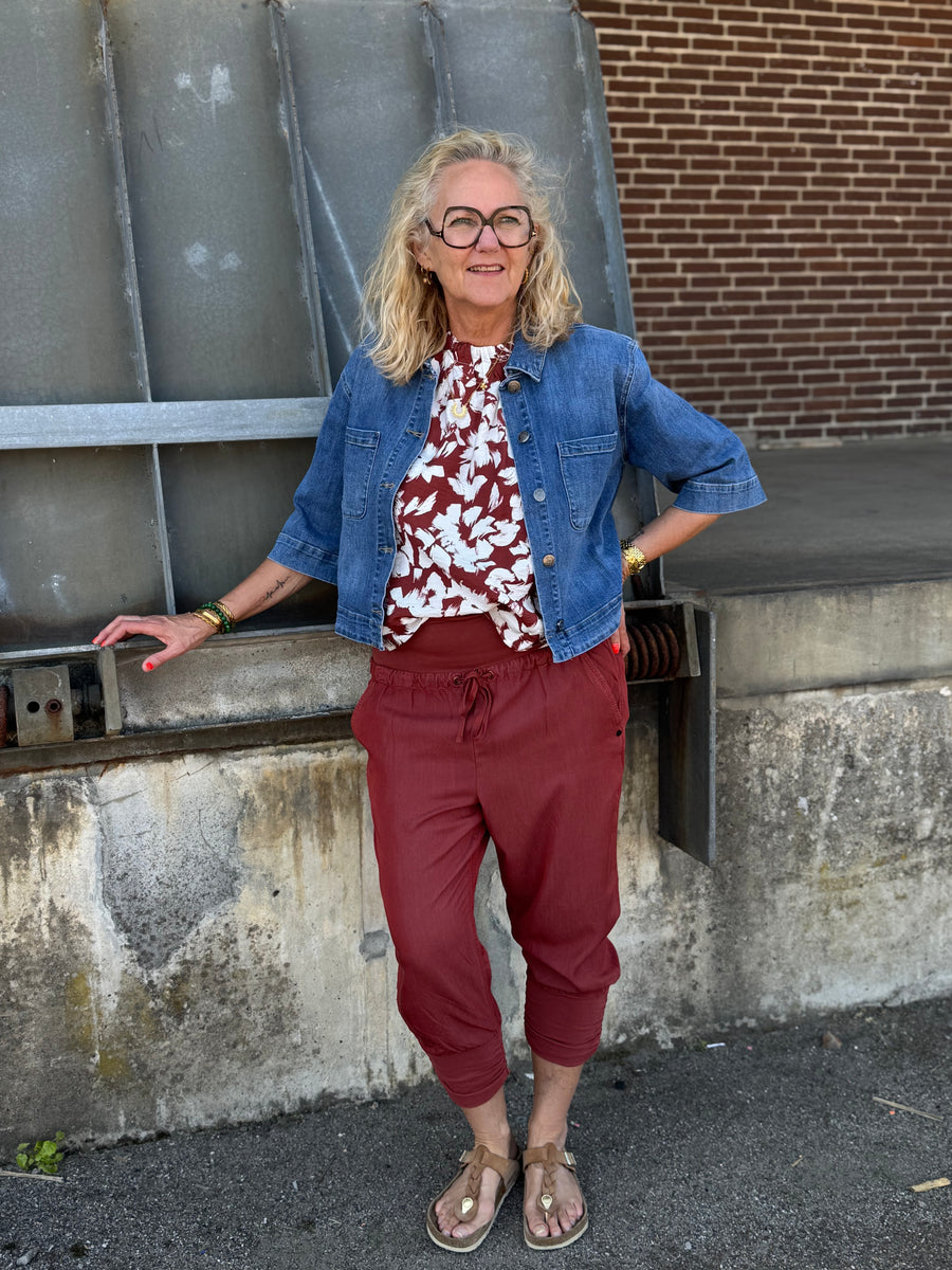 Kaffe Evie Top - Henna Chalk Flower