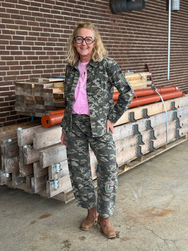 Culture Camilja Barrel Pants - Camouflage