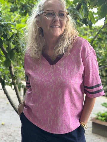Costa Mani Wang Lace Tee - Pink