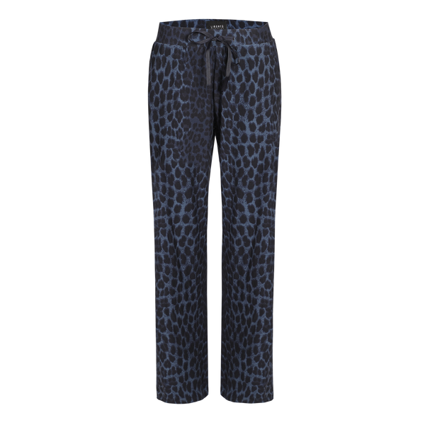 Liberté Alma Wide Pants - Mørkeblå Leopard