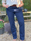Isay Carpi Long Straight Jeans - Dark Wash