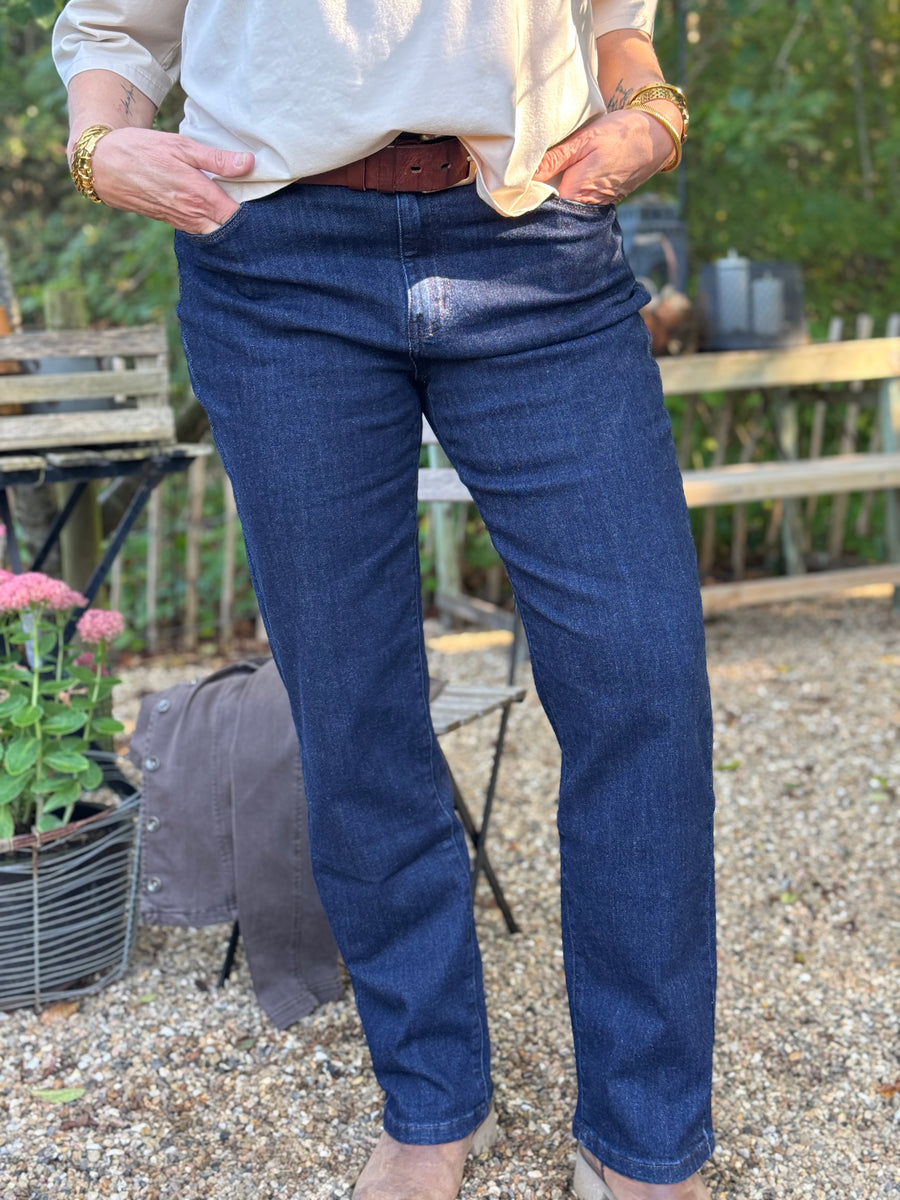 Isay Carpi Long Straight Jeans - Dark Wash