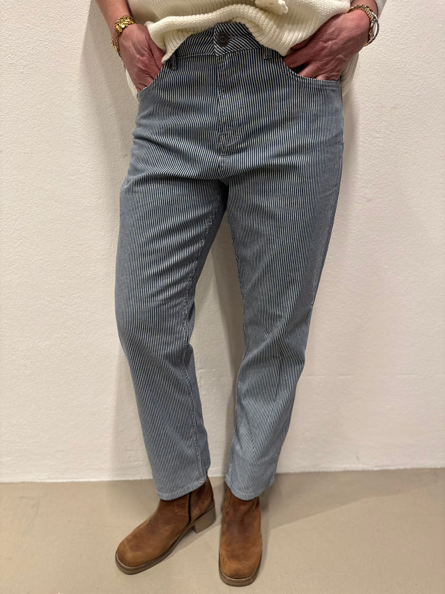 Isay Monza Striped Jeans - Milky Stripe