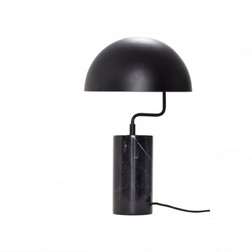 Hübsch - Bordlampe, sort, metal/marmor