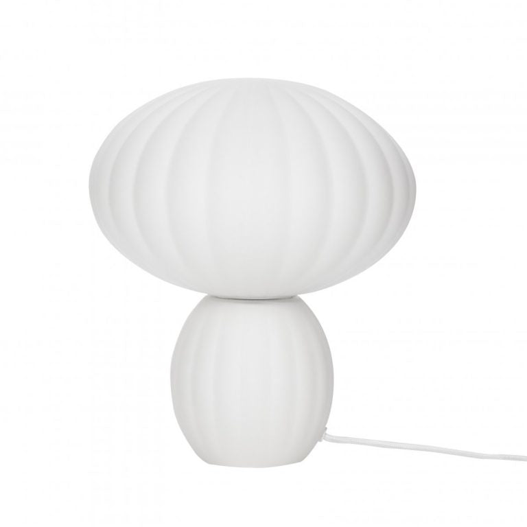 Hübsch - Bordlampe, glass, opal | Hübsch | Køb online hos Moster D – Hurtig levering