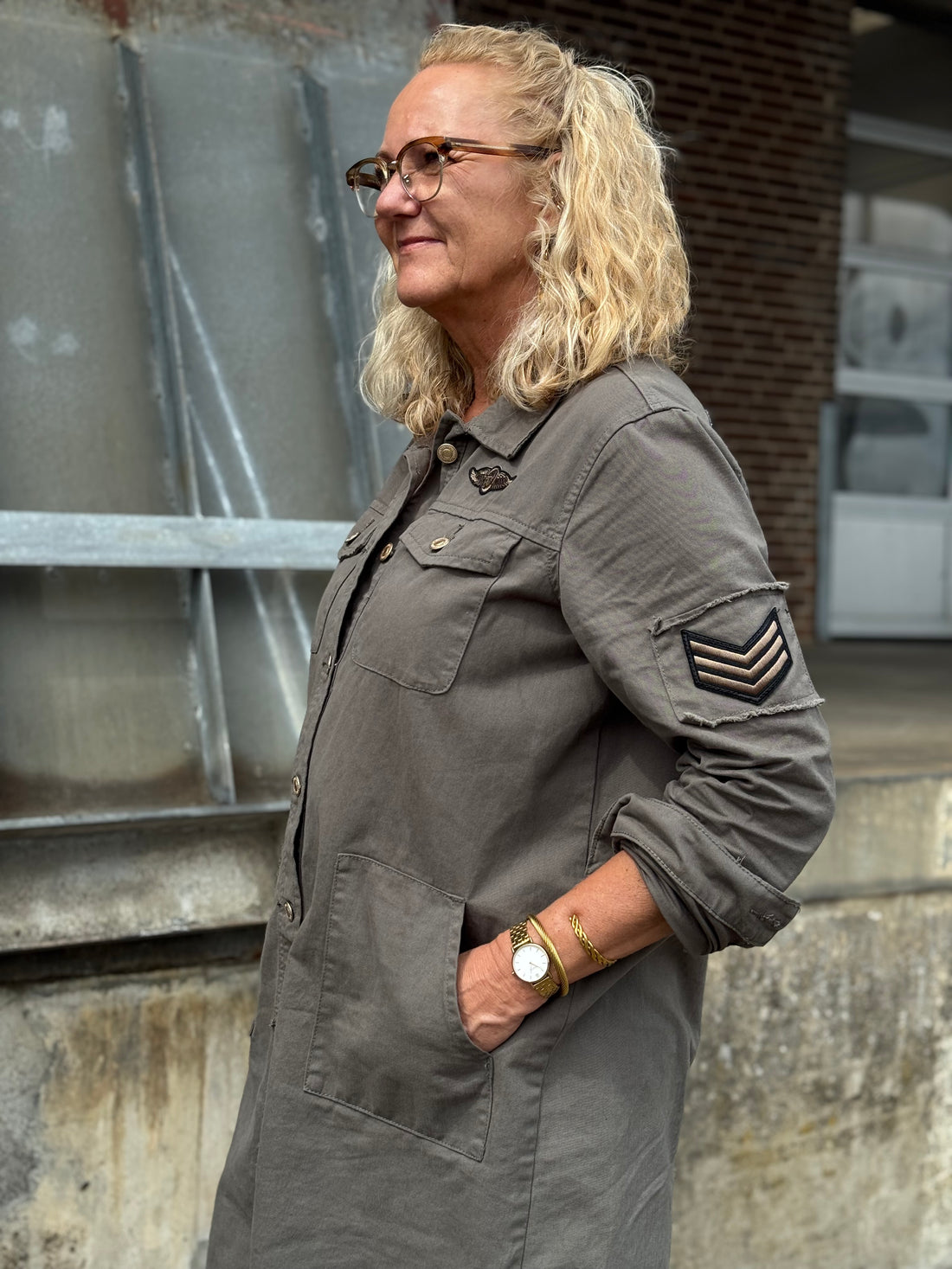 Costa Mani Foxy Long Jacket - Army