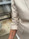 Cream Gia Short Blazer - Feather Grey