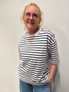 Nümph Hira Stripe T-shirt - Dark Sapphire