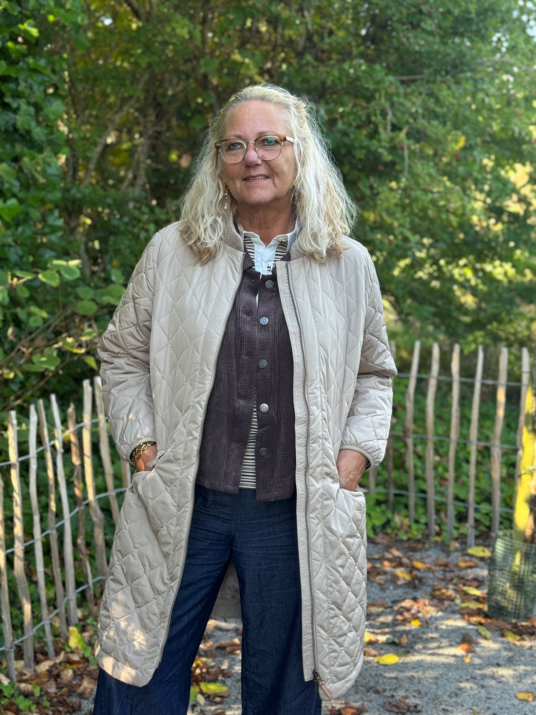 Cream Arwen Jacket - Silver Mink