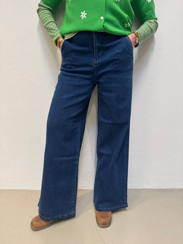 Cream Visti Pant - Oakland Mid Blue Denim