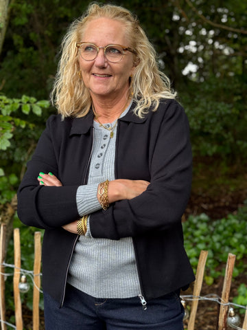 Kaffe Visja Polo Cardigan - Deep Black
